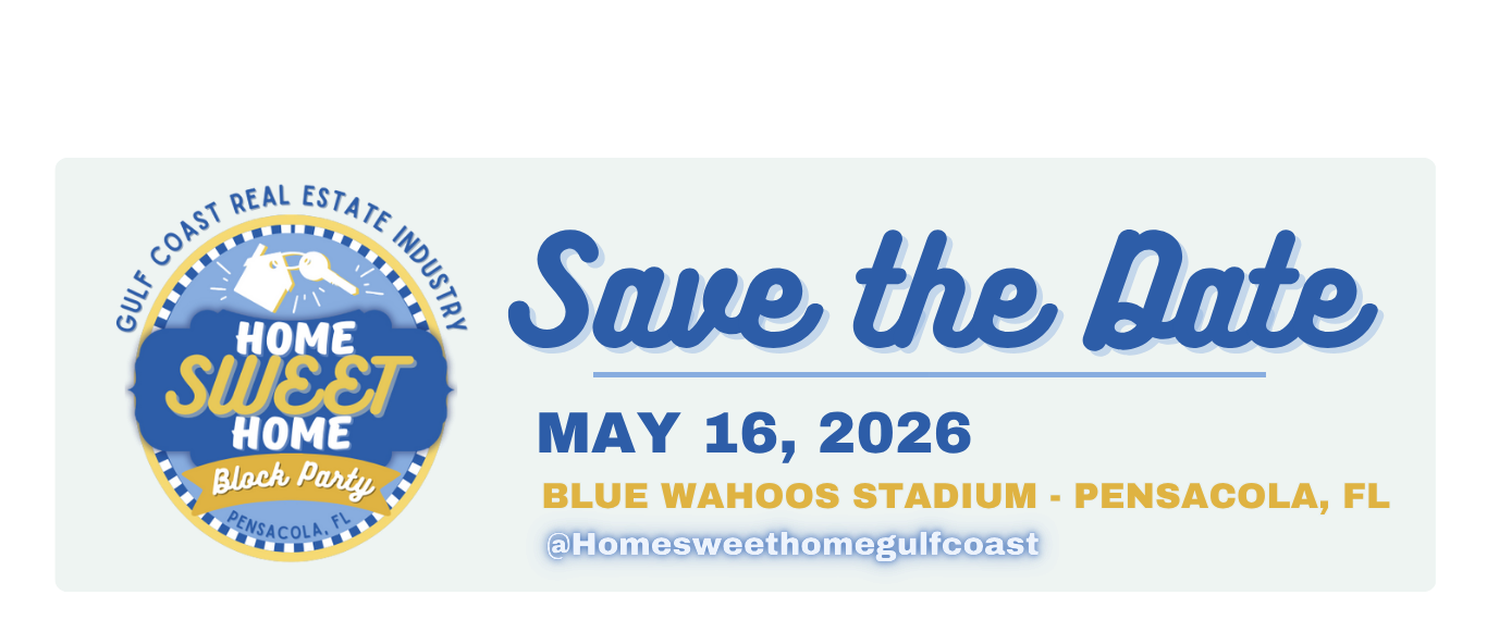 home-sweet-home-gulf-coast-event-2026-pensacola “Save the date banner for Home Sweet Home Gulf Coast Block Party on May 16, 2026 at Blue Wahoos Stadium in Pensacola, FL.”